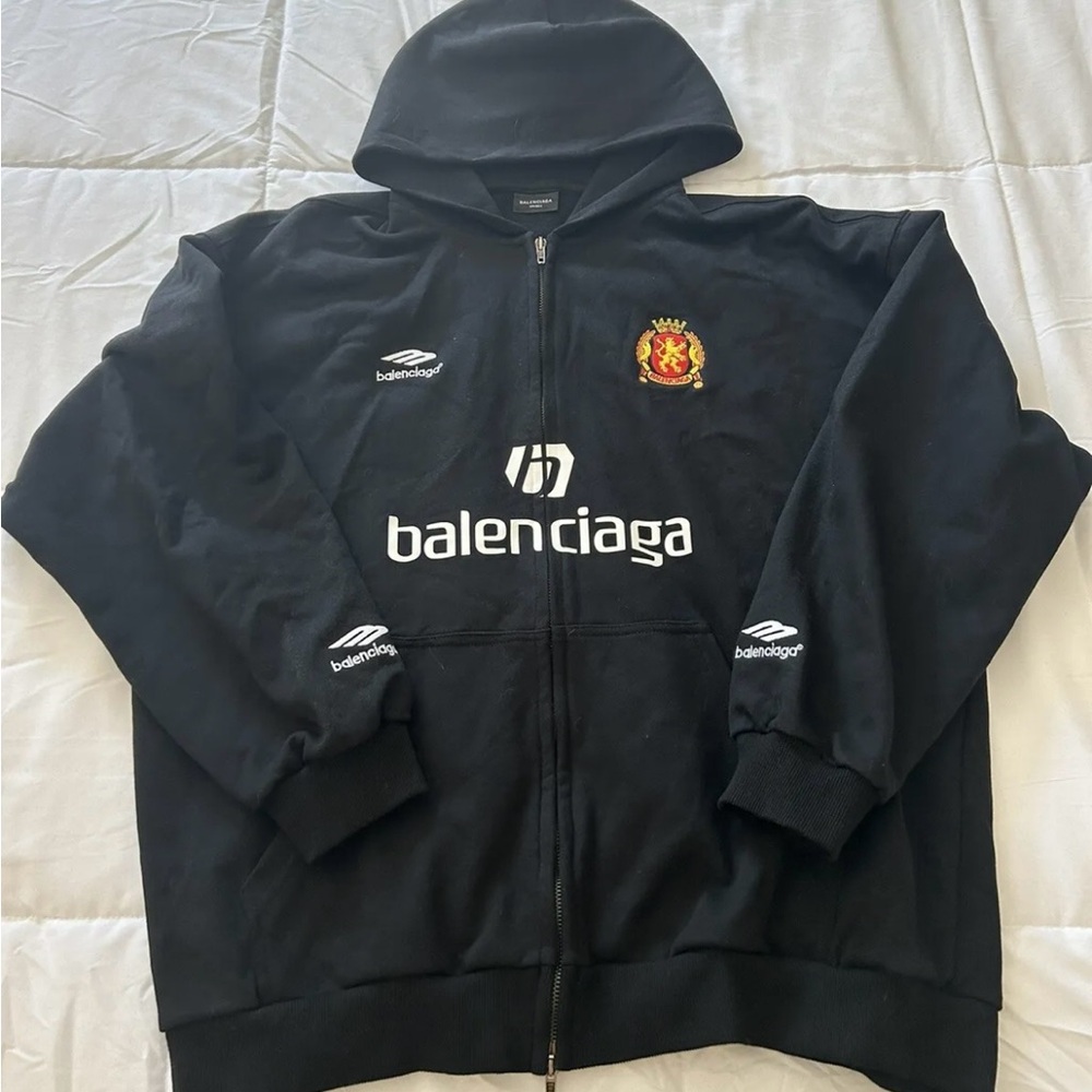 Balenciaga soccer zip up hoodie